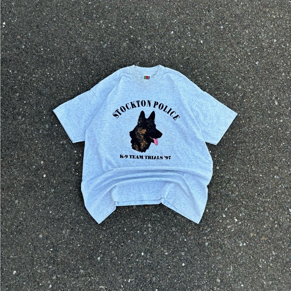 Vintage 90s Police K9 Training Graphic T-shirt Shirt Pullover